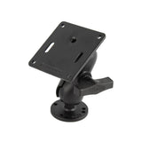 RAM Mount - 3.625" Vesa Plate with 75 x 75mm Hole Pattern and Short Arm Surface Mount - RAM-101U-B-2461