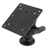 RAM Mount - 4.75" Square Base VESA Plate 75mm and 100mm Hole Patterns with Short Arm Surface Mount - RAM-101U-B-246