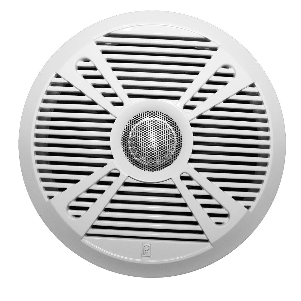 Poly-Planar - MA7065 6.5" 2-Way Marine Speaker with 2 Grills - White & Graphite - MA7065