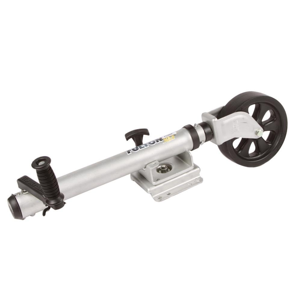 Fulton XLT 1500 lbs. Swing Away Bolt-On Jack w/12" Travel & 8" Poly Wheel - Sharkskin Finish - 141133