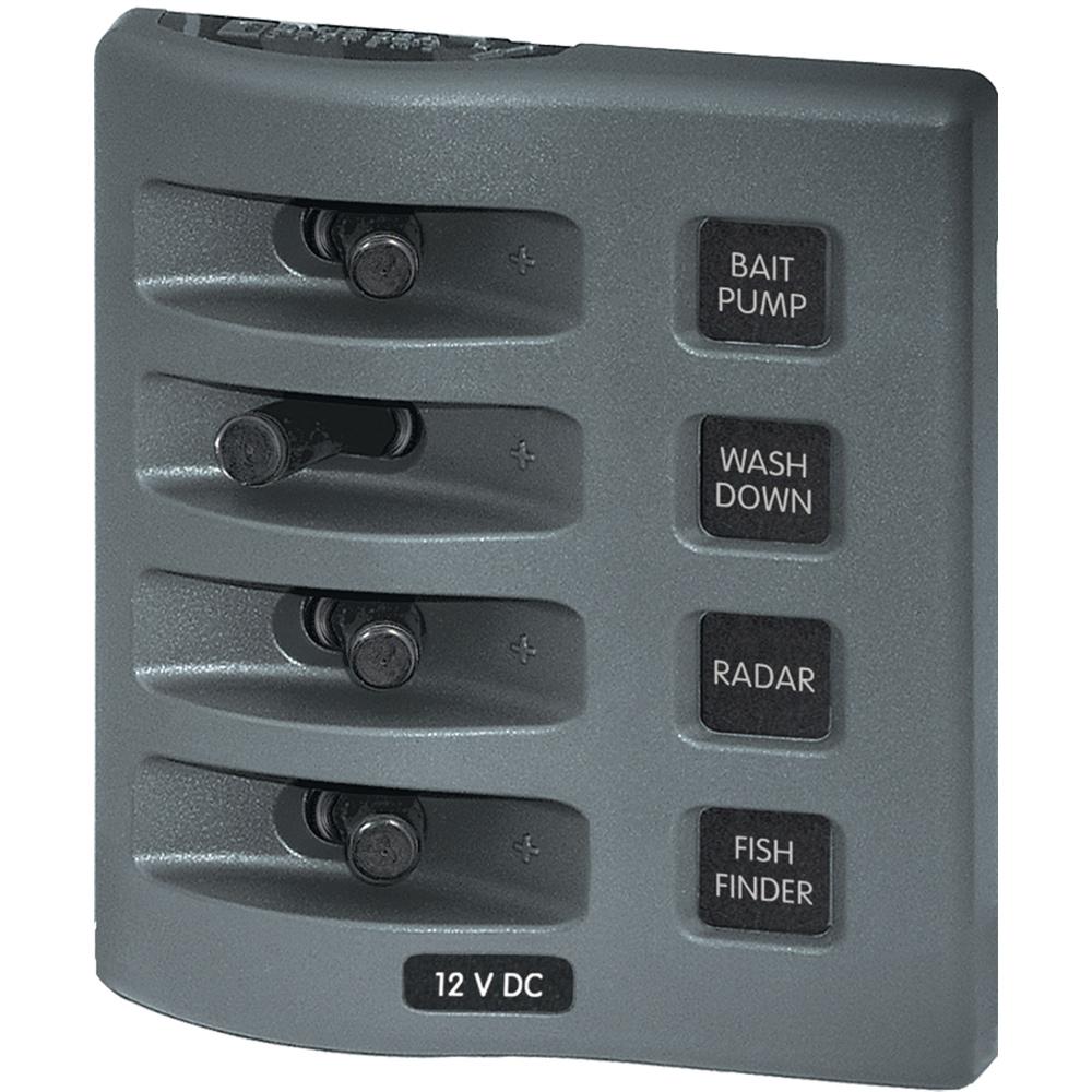 Blue Sea 4305 WeatherDeck 12V DC Waterproof Switch Panel - 4 Posistion - 4305