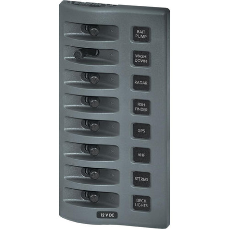 Blue Sea 4309 WeatherDeck 12V DC Waterproof Switch Panel - 8 Position - 4309