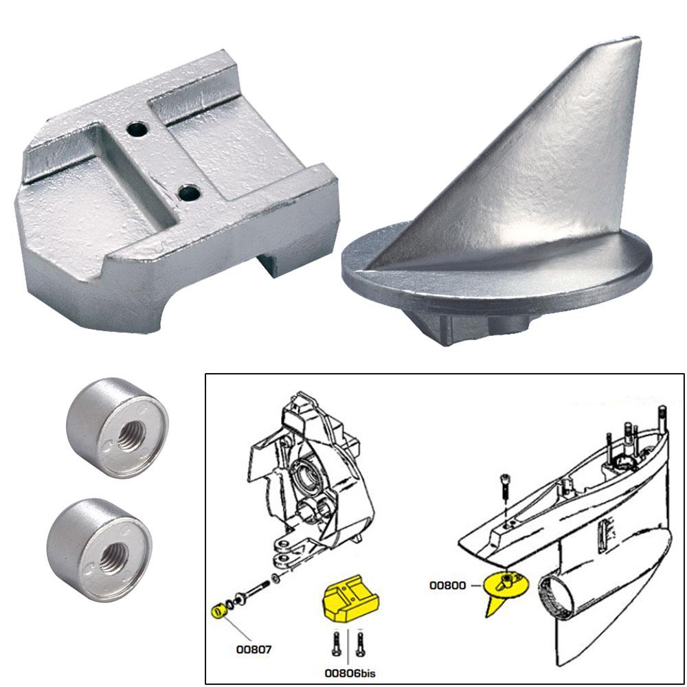 Tecnoseal Anode Kit w/Hardware - Mercury Alpha 1 Gen 1 - Magnesium - 20800MG