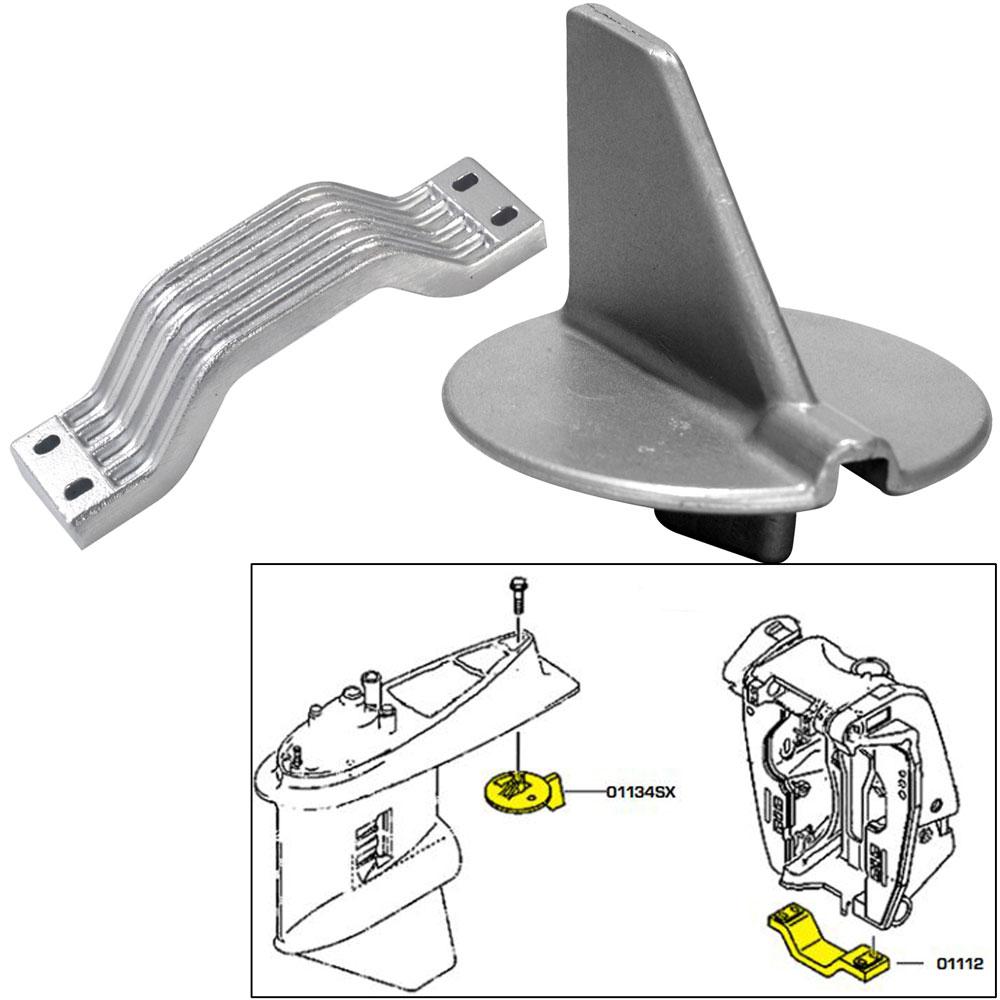 Tecnoseal Anode Kit w/Hardware - Yamaha 150-200HP Left Hand Rotation - Aluminum - 21102AL