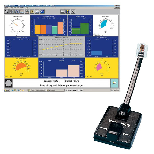 Davis WeatherLink Windows - Serial Port f/Vantage Vue & Pro2 Series - 6510SER