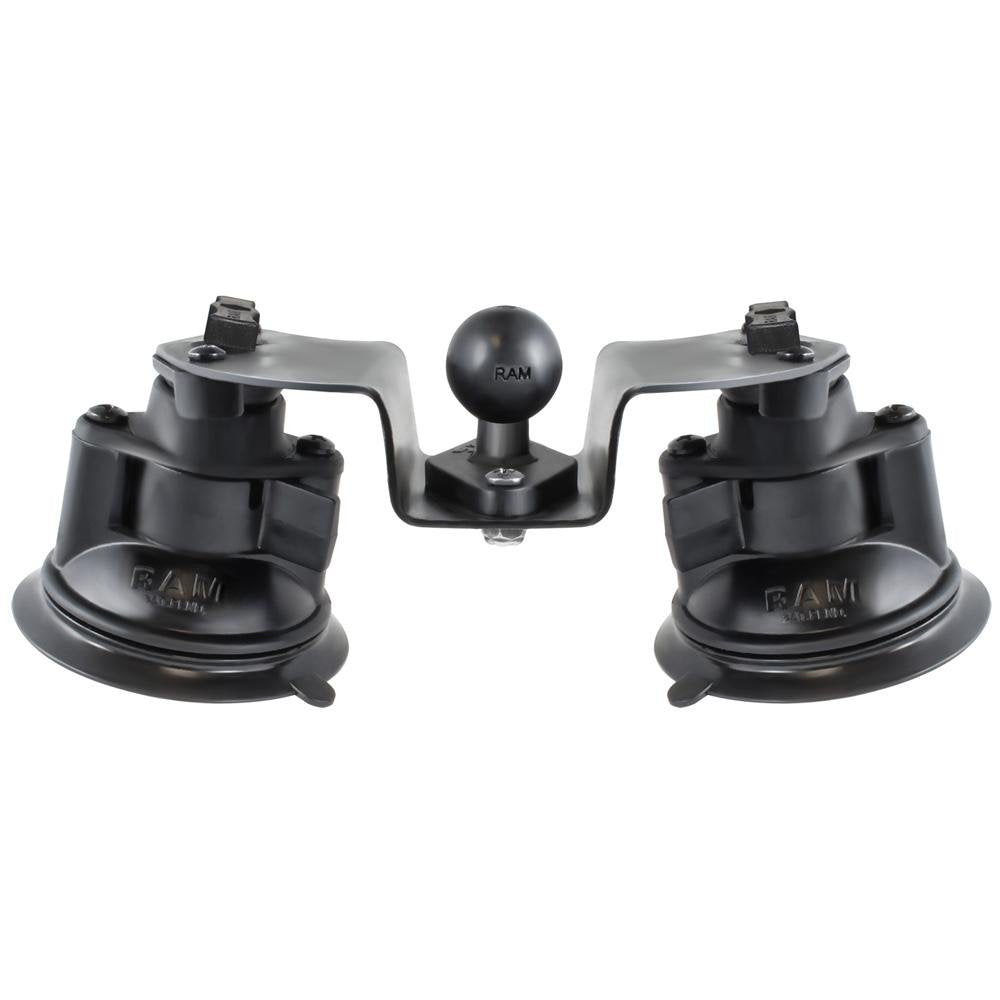 RAM Mount - Dual Articulating Suction Cup Base with 1" Ball Base - RAM-B-189B-PIV1U