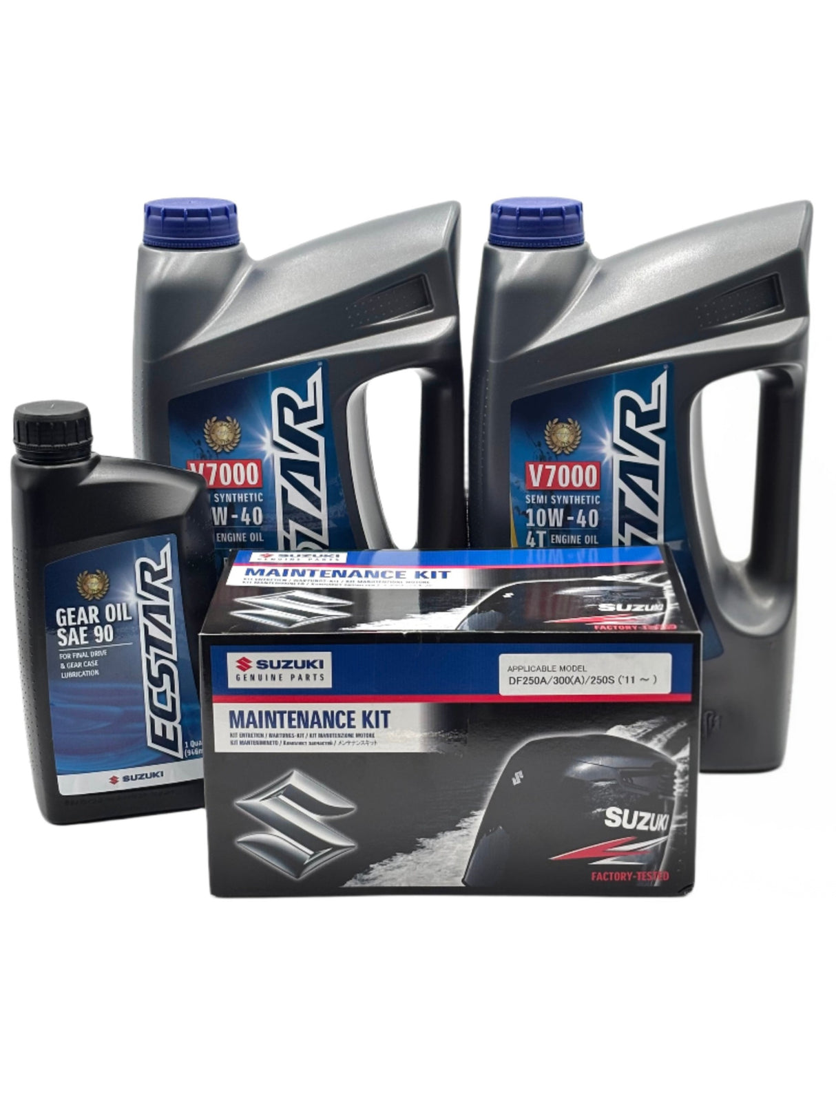 Suzuki DF200 V6, DF225 V6 & DF250 V6 Service Kit – 10W40 Ecstar Oil – 2011 & Newer
