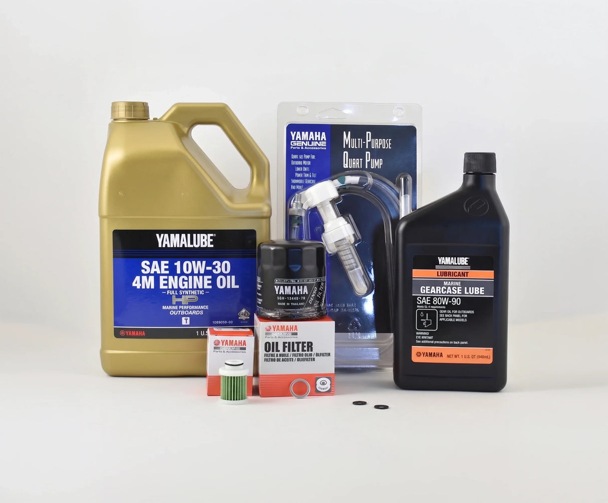 Yamaha F115 20 Hour Service Maintenance Kit - Yamalube 10W-30 Full Synthetic - 2006-Current
