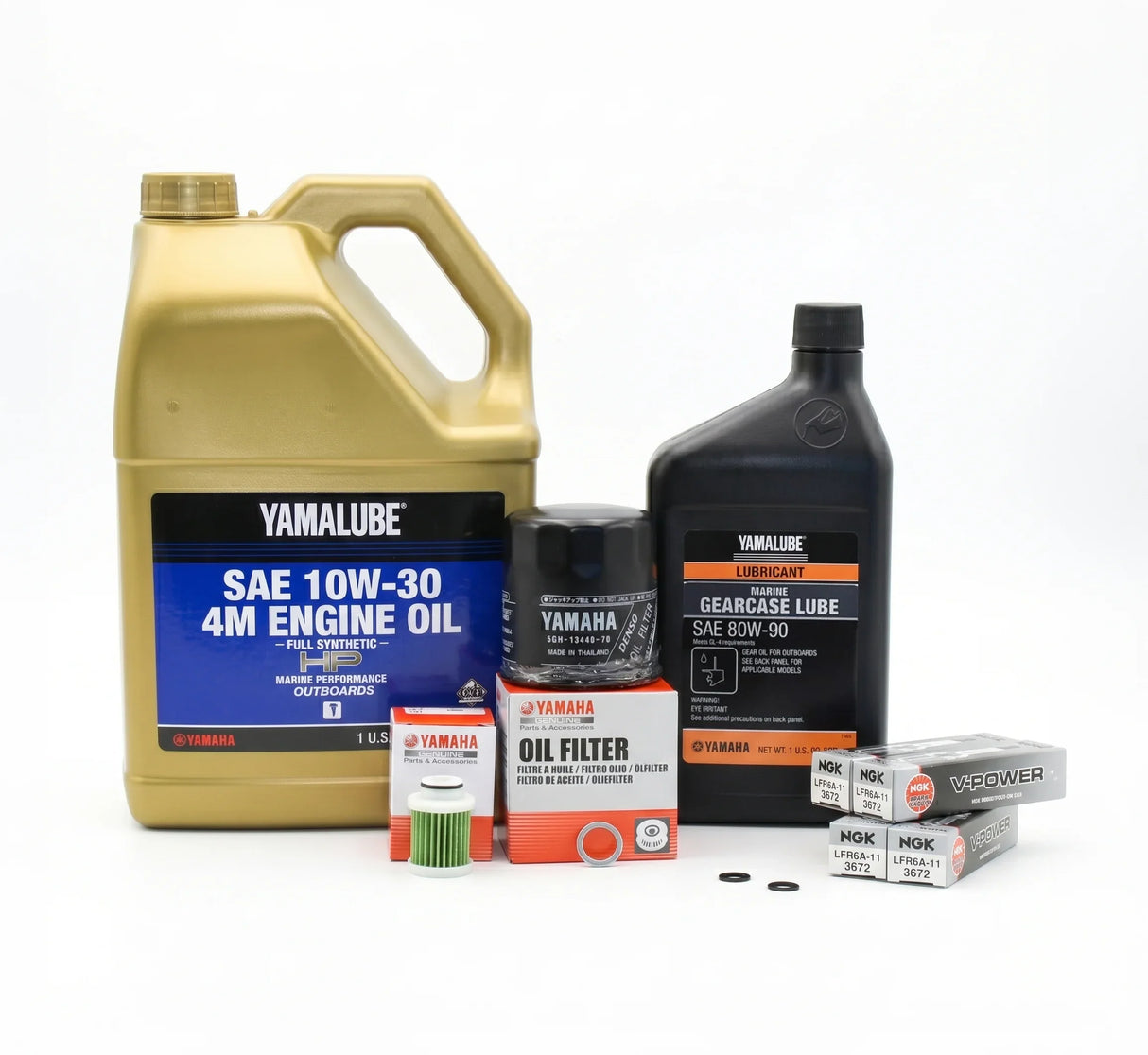 Yamaha F115 100 Hour Service Maintenance Kit - Yamalube 10W-30 Full Synthetic - 2006-2014 (See Models)