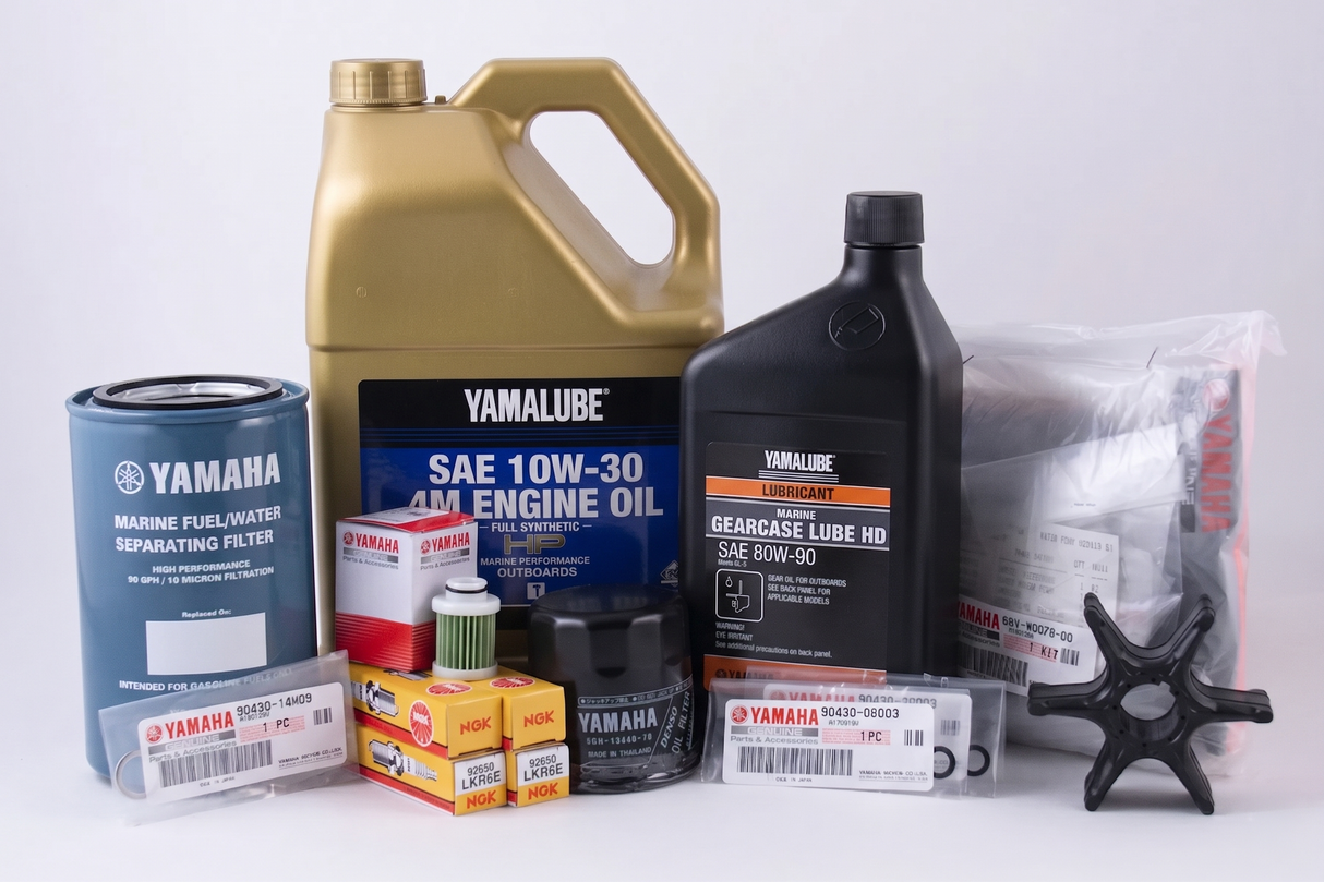 Yamaha VF115 SHO 100 Hour Service Maintenance Kit with Cooling & HD Gear Lube - Yamalube 10W-30 Full Synthetic
