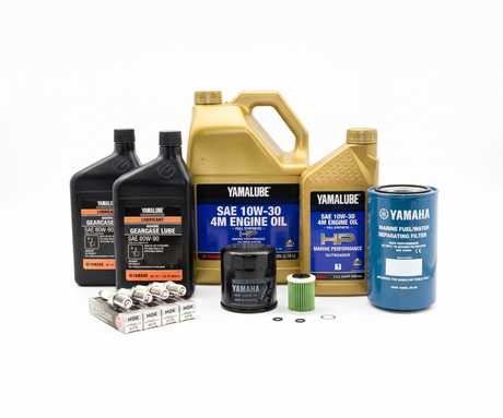 Yamaha F150 - F150A - F150B 100 Hour Service Maintenance Kit - Yamalube 10W-30 Full Synthetic - 2006-Current