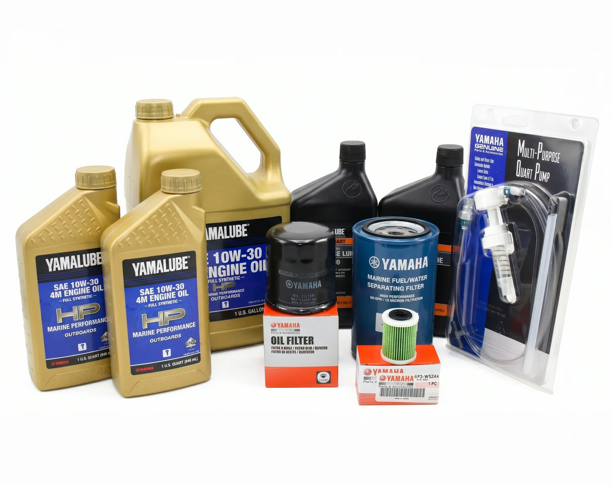 Yamaha F250 3.3L V6 20 Hour Service Maintenance Kit - Yamalube 10W-30 Full Synthetic - 2006-Current