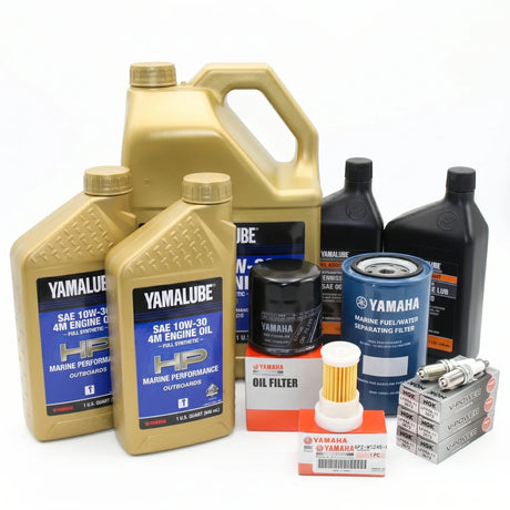 Yamaha F250 3.3L V6 100 Hour Service Maintenance Kit - Yamalube 10W-30 Full Synthetic - 2005