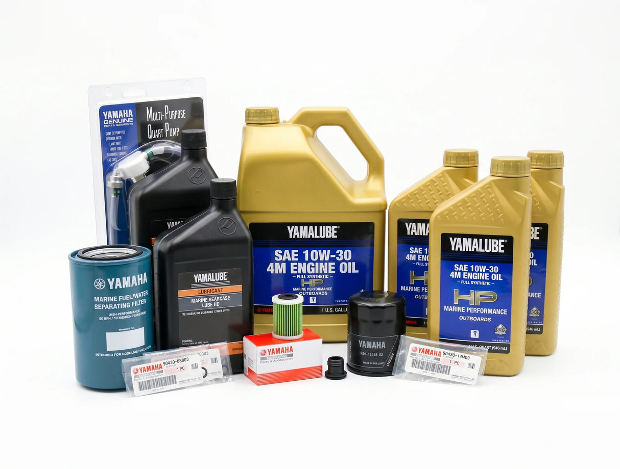 Yamaha F225 F250 F300 4.2L V6 20 Hour Service Maintenance Kit - Yamalube 10W-30 Full Synthetic (All Models)