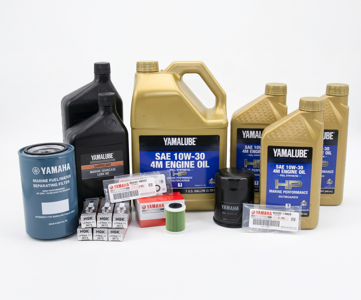 Yamaha F225 F250 F300 4.2L V6 100 Hour Service Maintenance Kit - Yamalube 10W-30 Full Synthetic - All Models