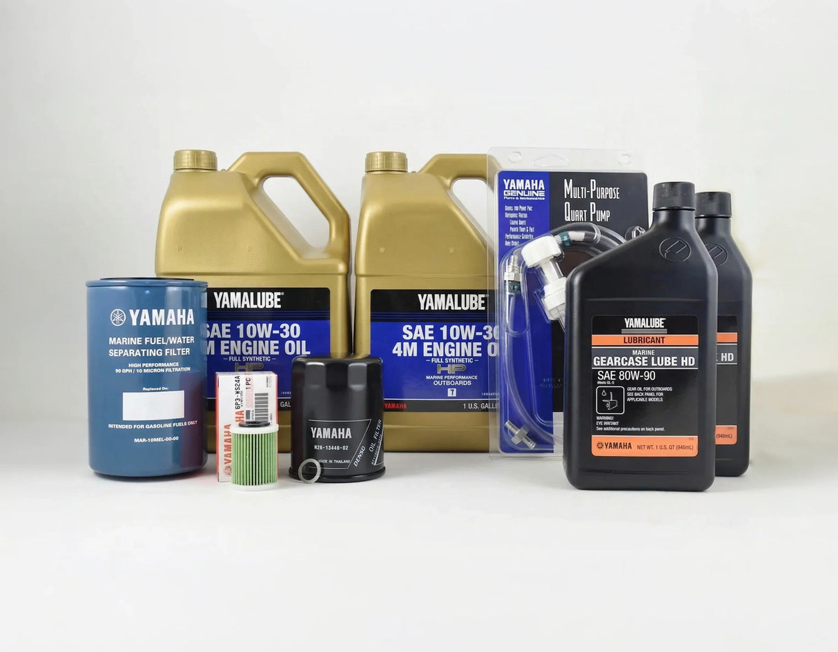 Yamaha VF200 VF225 VF250 SHO 20 Hour Service Maintenance Kit - Yamalube 10W-30 Full Synthetic - All Models