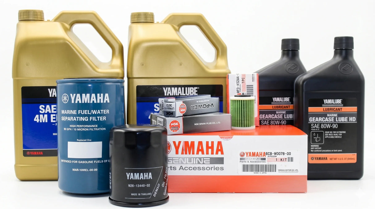 Yamaha VF200 VF225 VF250 SHO 100 Hour Service Maintenance Kit with Cooling - Yamalube 10W-30 Full Synthetic - LA Models Only