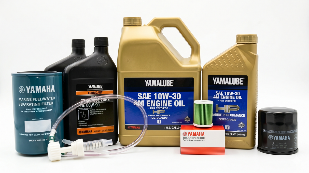 Yamaha F175 F200 2.8L 20 Hour Service Maintenance Kit - Yamalube 10W-30 Full Synthetic - All Models
