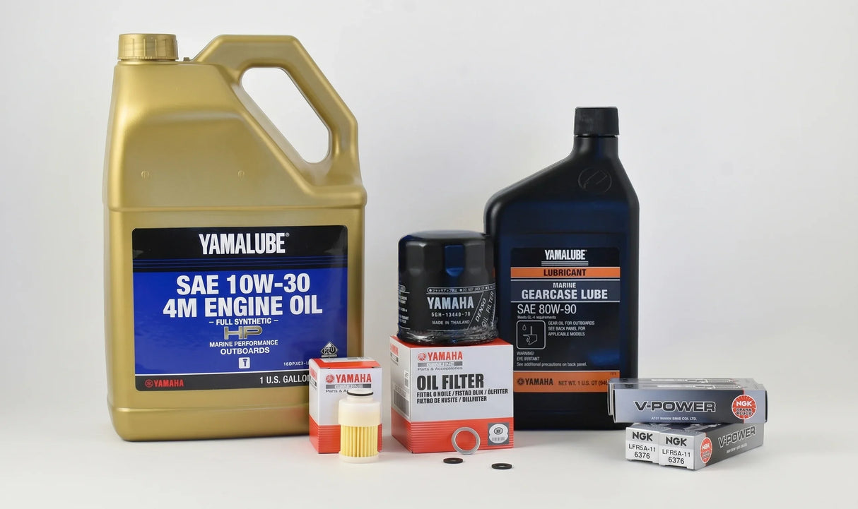 Yamaha F90 100 Hour Service Maintenance Kit - Yamalube 10W-30 Full Synthetic - 2005