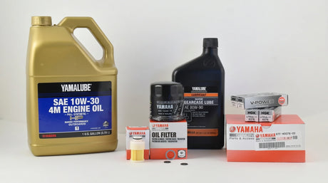 Yamaha F90 100 Hour Service Maintenance Kit with Cooling - Yamalube 10W-30 Full Synthetic - 2005