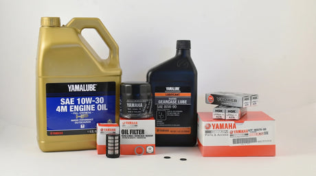 Yamaha F90 100 Hour Service Maintenance Kit with Cooling - Yamalube 10W-30 Full Synthetic (2003-2004)