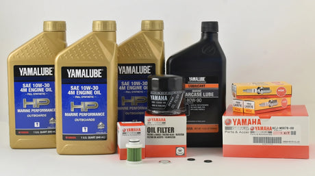 Yamaha F70 100 Hour Service Maintenance Kit with Cooling - Yamalube 10W-30 Full Synthetic - All Models