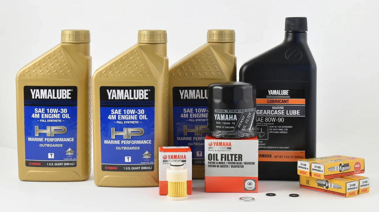 Yamaha F60 100 Hour Service Maintenance Kit - Yamalube 10W-30 Full Synthetic - 2005