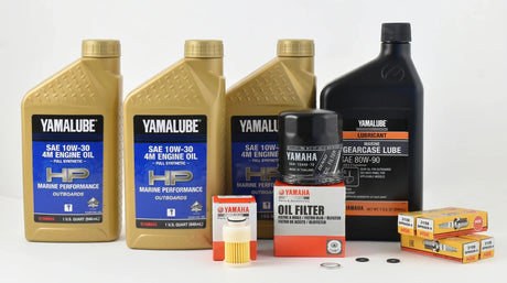 Yamaha F60 100 Hour Service Maintenance Kit - Yamalube 10W-30 Full Synthetic - 2005