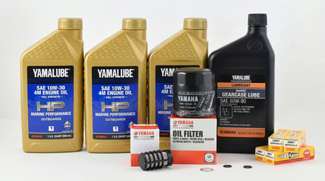 Yamaha F60 100 Hour Service Maintenance Kit - Yamalube 10W-30 Full Synthetic - 2002-2004