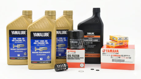 Yamaha F60 100 Hour Service Maintenance Kit with Cooling - Yamalube 10W-30 Full Synthetic - 2002-2004