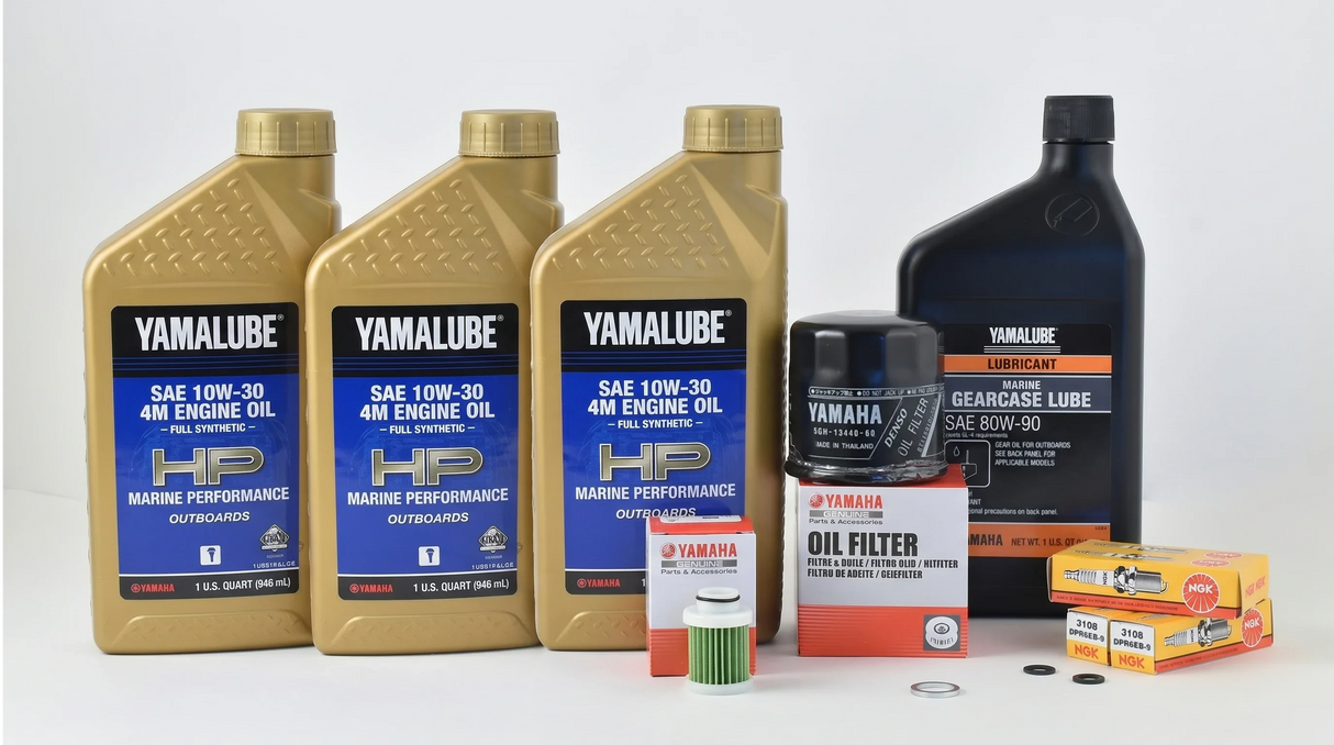 Yamaha T60 100 Hour Service Maintenance Kit - Yamalube 10W-30 Full Synthetic - 2007-Current