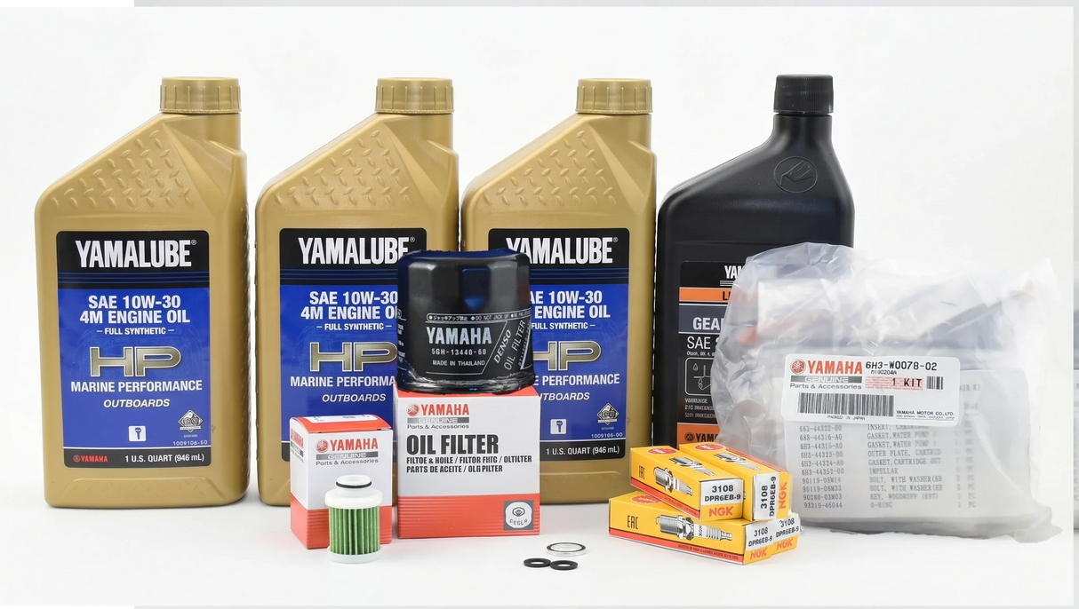 Yamaha T60 100 Hour Service Maintenance Kit with Cooling - Yamalube 10W-30 Full Synthetic - 2007-Current