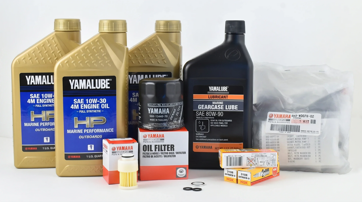 Yamaha T60 100 Hour Service Maintenance Kit with Cooling - Yamalube 10W-30 Full Synthetic - 2005