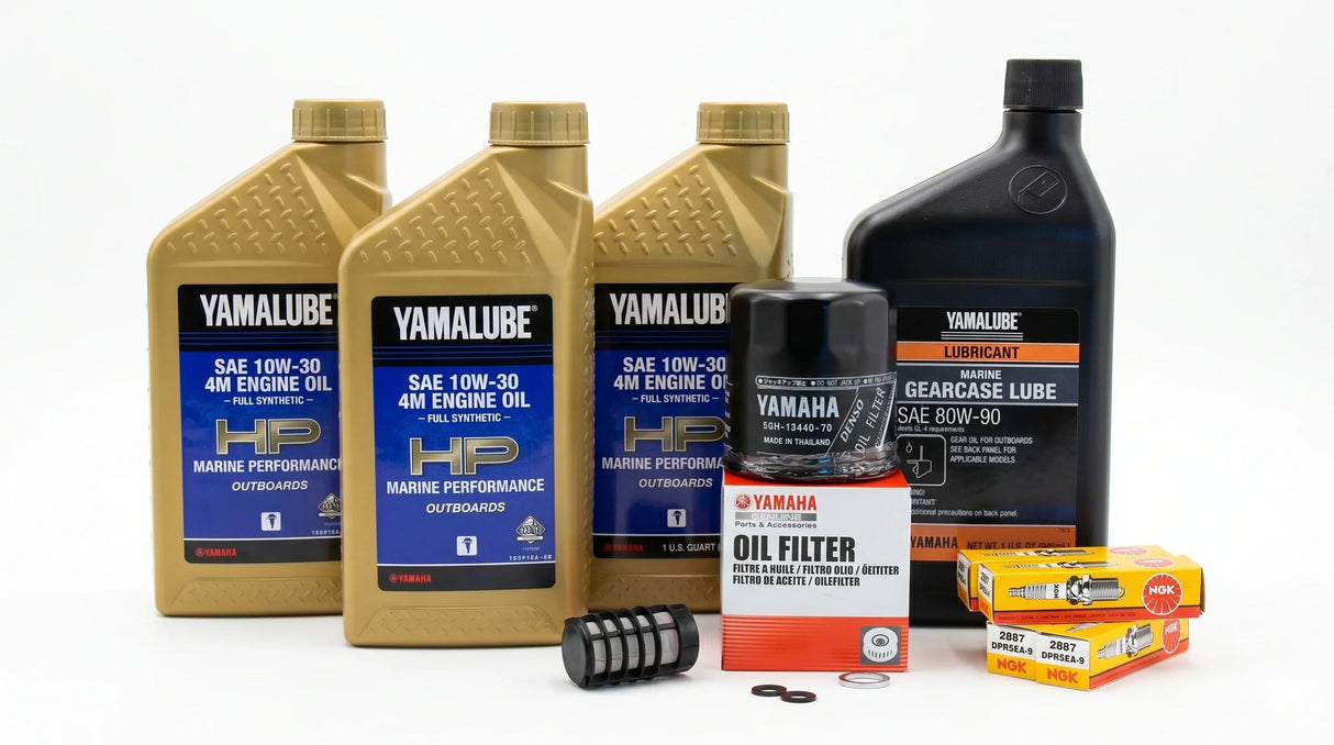 Yamaha T60 100 Hour Service Maintenance Kit - Yamalube 10W-30 Full Synthetic - 2003-2004