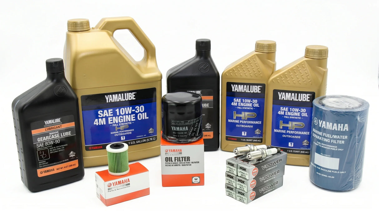 Yamaha F200 & F225 3.3L V6 100 Hour Service Maintenance Kit - Yamalube 10W-30 Full Synthetic - 2011-Current