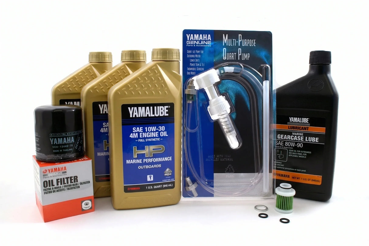 Yamaha F50 20 Hour Service Maintenance Kit - Yamalube 10W-30 Full Synthetic - 2006 - Current