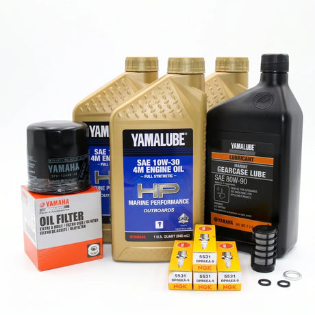 Yamaha F50 100 Hour Service Maintenance Kit - Yamalube 10W-30 Full Synthetic - 1995 - 1999