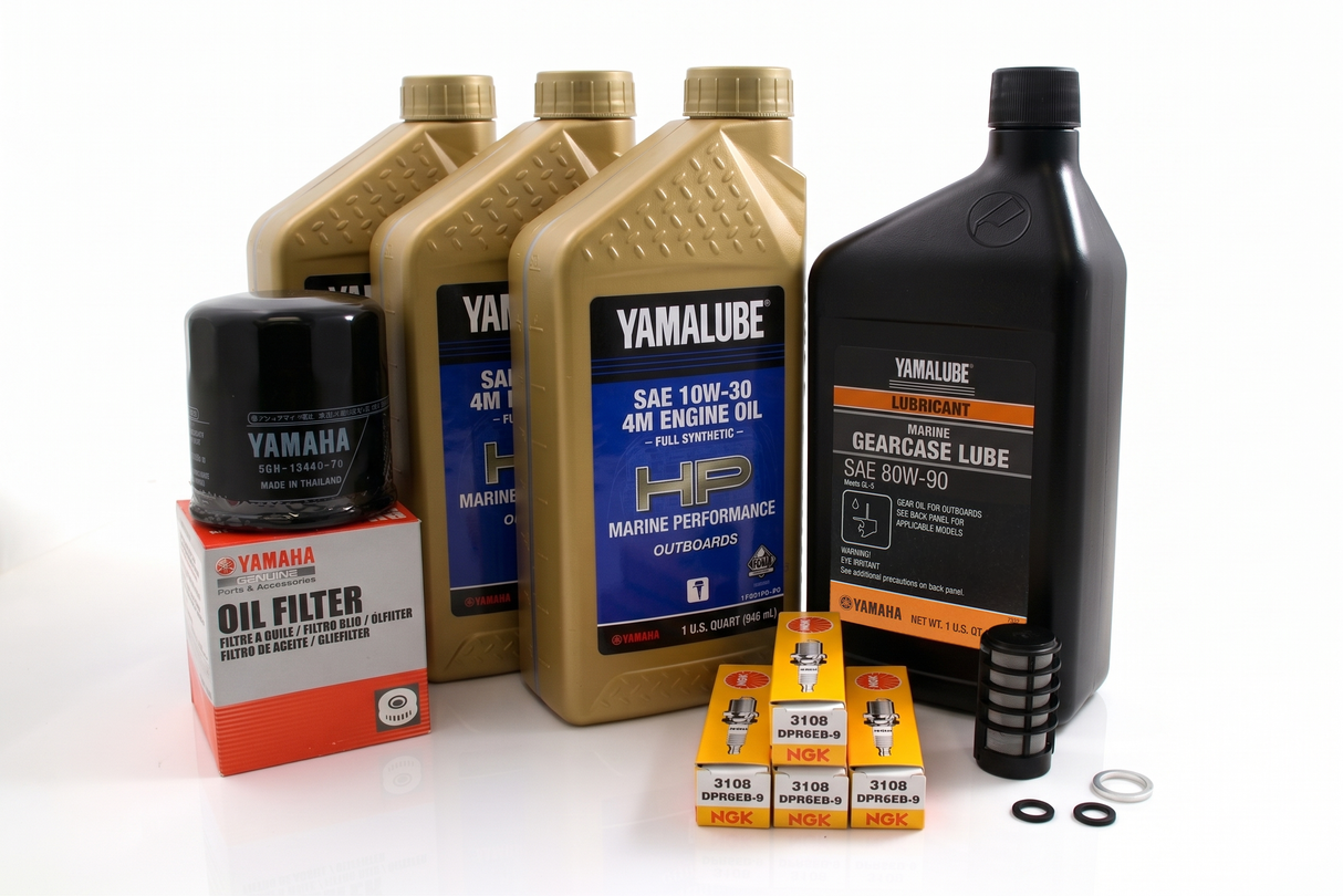 Yamaha F50 100 Hour Service Maintenance Kit - Yamalube 10W-30 Full Synthetic - 2005
