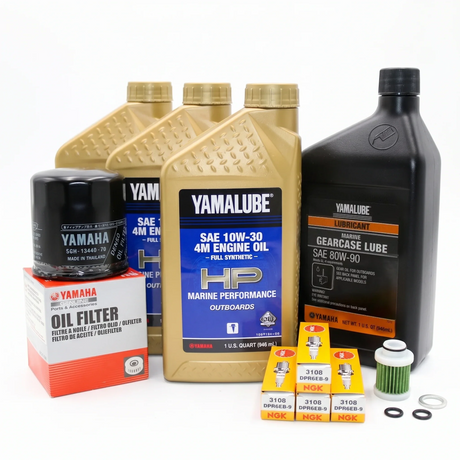 Yamaha F50 100 Hour Service Maintenance Kit - Yamalube 10W-30 Full Synthetic - 2006 - Current