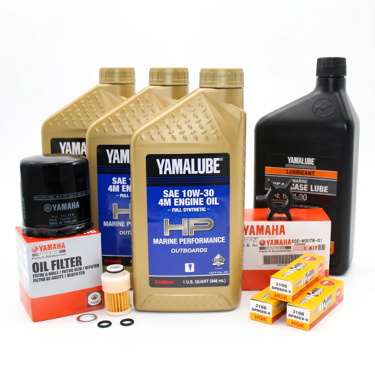 Yamaha F50 100 Hour Service Maintenance Kit w/ Cooling- Yamalube 10W-30 Full Synthetic - 2005