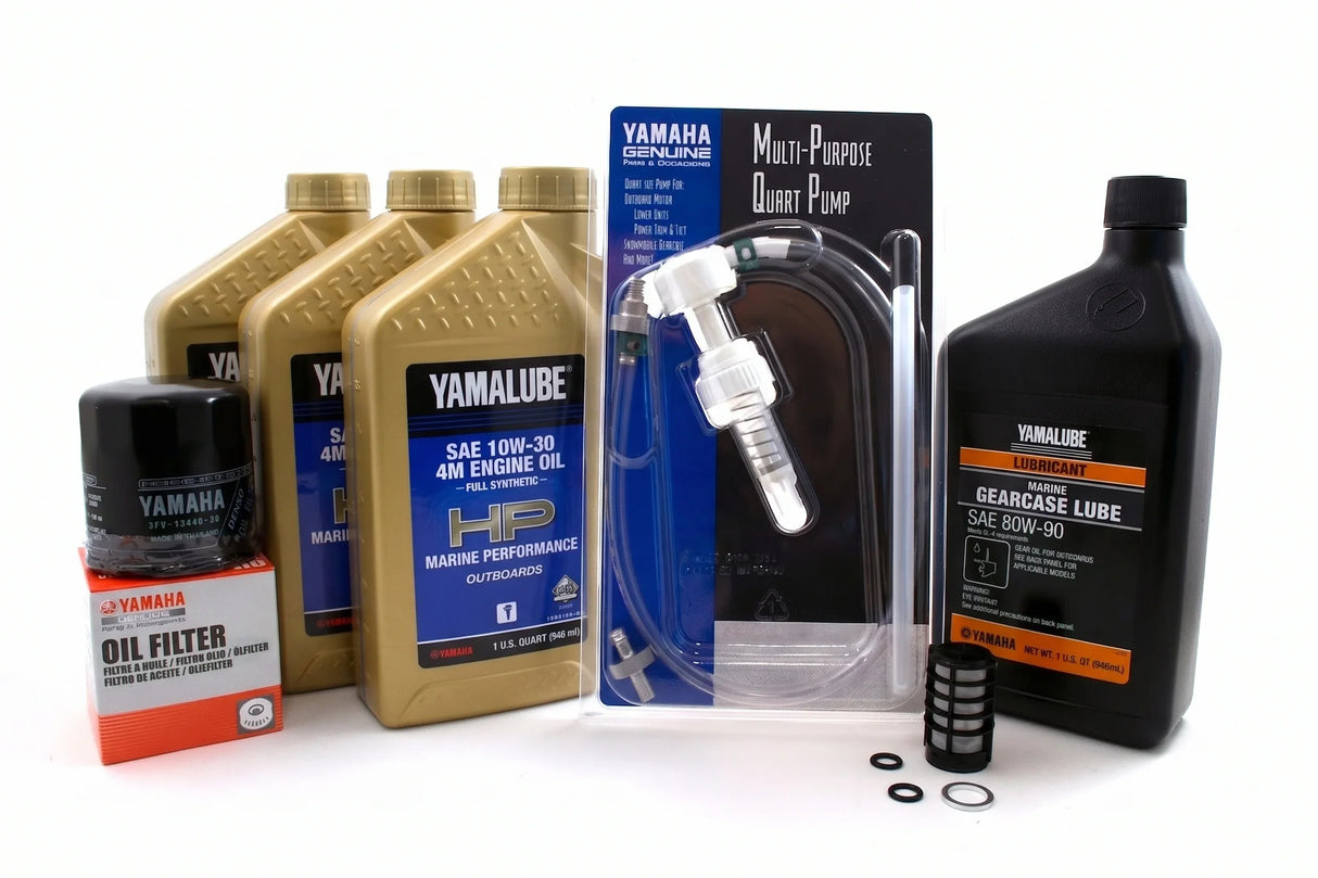 Yamaha F40 20 Hour Service Maintenance Kit - Yamalube 10W-30 Full Synthetic - 1999