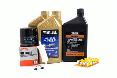 Yamaha F25 100 Hour Service Maintenance Kit Yamalube 10W-30 Full Synthetic - 2000-2004