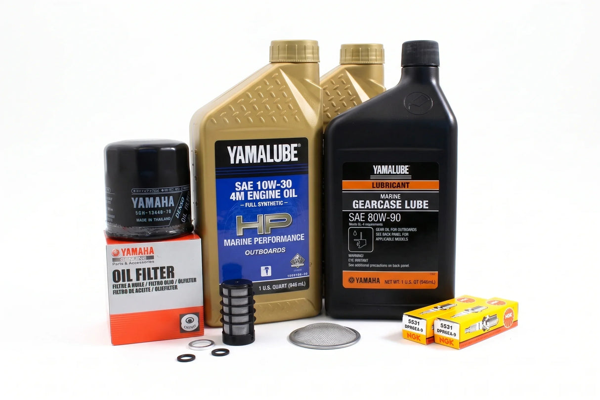 Yamaha F25 100 Hour Service Maintenance Kit Yamalube 10W-30 Full Synthetic - 2005