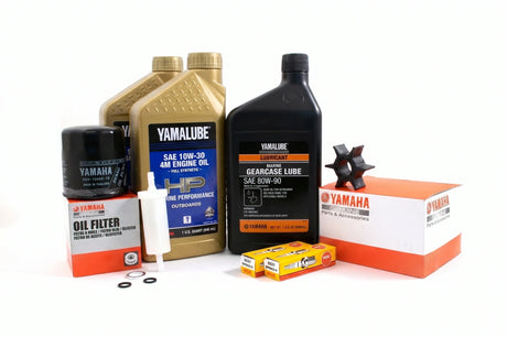 Yamaha F25 100 Hour Service Maintenance Kit w/ Cooling - Yamalube 10W-30 Full Synthetic - 2000-2004