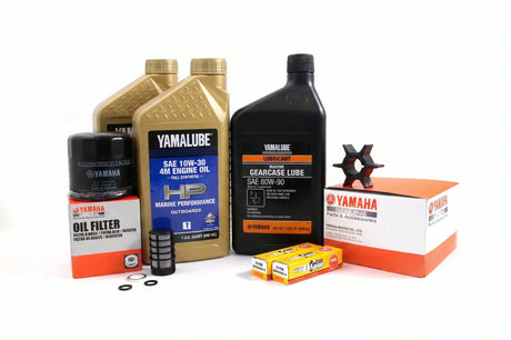 Yamaha F25A 100 Hour Service Maintenance Kit w/ Cooling - Yamalube 10W-30 Full Synthetic - 2009-2019