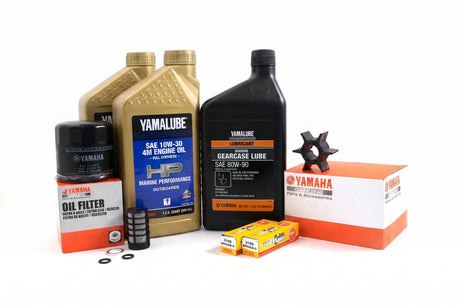 Yamaha F25B 100 Hour Service Maintenance Kit w/ Cooling - Yamalube 10W-30 Full Synthetic - 2012-2018