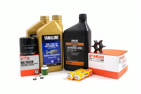Yamaha F25C 100 Hour Service Maintenance Kit w/ Cooling - Yamalube 10W-30 Full Synthetic - 2016-Current