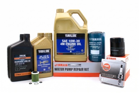 Yamaha F350 100 Hour Service Maintenance Kit w/ Cooling - Yamalube 10W-30 Full Synthetic