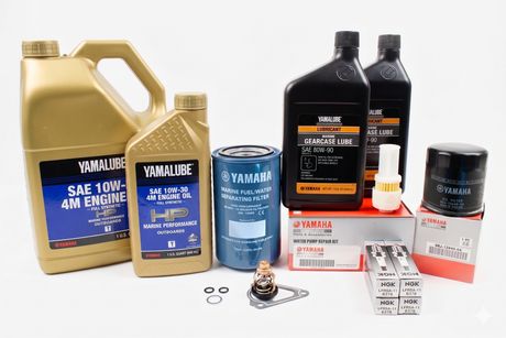 Yamaha F150 300 Hour Service Maintenance Kit - Yamalube 10W-30 Full Synthetic - 2004-2005
