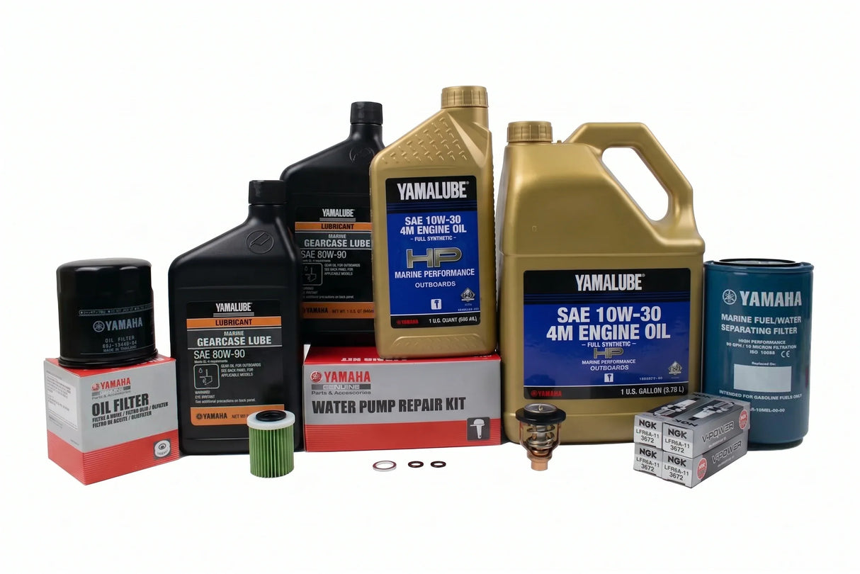 Yamaha F175 F200 2.8L 300 Hour Service Maintenance Kit - Yamalube 10W-30 Full Synthetic - All Models